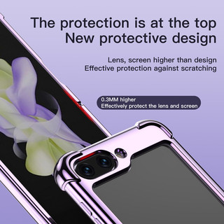 Ốp Điện Thoại Mềm Mạ Túi Khí Sang Trọng Cho Samsung Galaxy Z Flip 6 Flip 5 Flip 4 Flip 3 5G Ốp Lưng Chống Sốc Samsung Z Flip6 Flip5 Flip4 Flip3