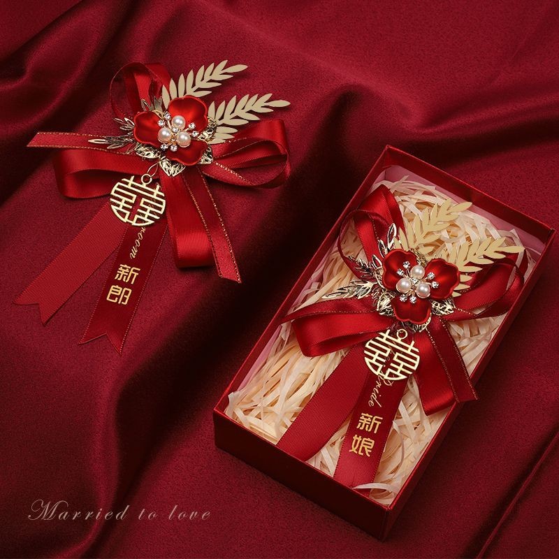 ⚡Đám cưới Corsage Pin Chổi Phù dâu Corsage Cô dâu Chú rể Cao cấp Corsage Trọn bộ