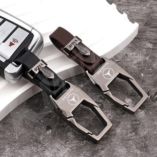Xe Ô Tô Hợp Kim Kẽm Da Móc Khóa Sáng Tạo Chống Mất Móc Khóa Cho Xe Mercedes Benz A B C E S Class AMG E200 W210 W203 W124 W204 W211 W123 W205 W212 W203 C200 E350 A180