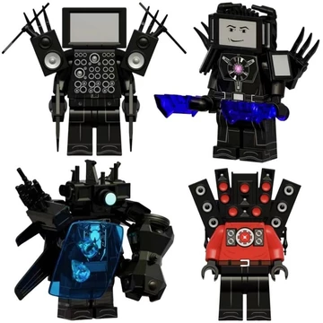 Tương thích với Lego Titan Màn Hình Âm Thanh Nhà Vệ Sinh Người Lắp Ráp Búp Bê Truyền Hình Người Tương Thích Với Lego Titan Màn Hình Âm Thanh Nhà Vệ Sinh Người Lắp Ráp Búp Bê TV Trẻ Em Khối Xây Dựng Đồ