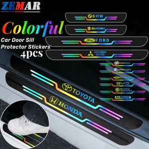 4 Cửa Xe Ô Tô Sill Miếng Dán Phản Quang Nhiều Màu Sắc Miếng Dán Ngưỡng Xe Miếng Dán Chống Trầy Xước Bảo Vệ Cho Wigo Vios Rush Innova Hilux Xpander Ranger Alza Myvi X50 Saga Persona City