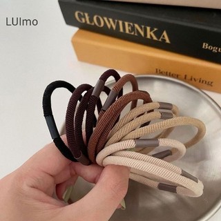 Luimo 10 Chiếc Màu Trơn Dày Độ Đàn Hồi Cao Tóc Cho Nữ Bé Gái Co Giãn Đuôi Ngựa Giá Đỡ Dây Cao Su Thời Trang Phụ Kiện Tóc SBS