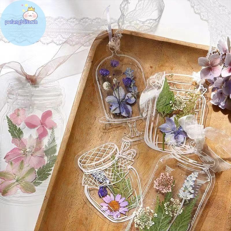 Pufangbliss 20 Chiếc Sáng Tạo Tự Làm Đánh Dấu Trang Cho Học Sinh Trong Suốt Chúc Chai Hình Đánh Dấu Trang Sổ Lưu Niệm Miếng Dán Chất Liệu Quà Tặng Nhỏ VN