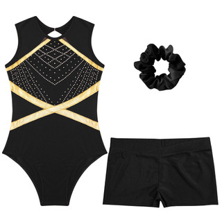 Yhong 3 Trong 1 Leotards Cho Thể Dục Bé Gái Thực Hành Trang Phục Trang Phục Bộ Quần Short