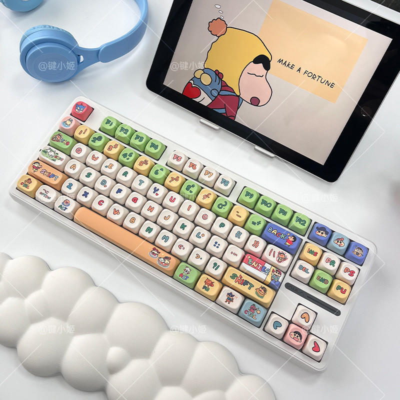 Keycaps theo chủ đề Crayon Shin-chan thăng hoa nhiệt năm mặt PBTMOA ...