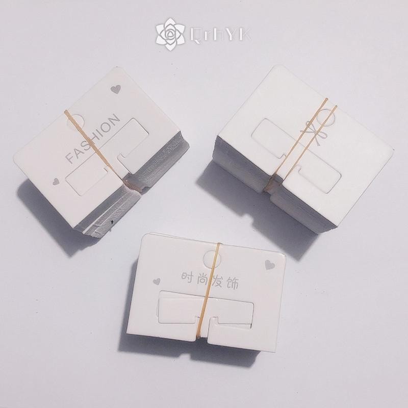 Qrhyk 50 Cái Đơn Giản Kẹp Tóc Bao Bì Thẻ Giấy Thời Trang Phụ Kiện Tóc Hiển Thị Thẻ Kẹp Tóc Tông Kẹp Tóc Thẻ Chủ Mới