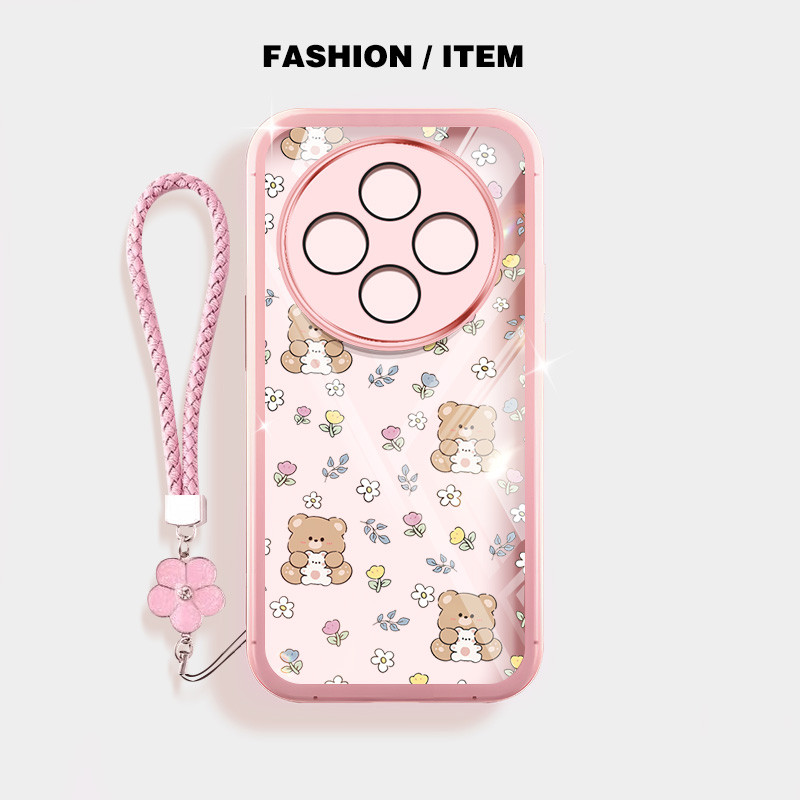 Ốp Điện Thoại Phong Cách YBD INS Cho Tecno Spark 30C Kl5 Kl5n Vỏ Họa Tiết Gấu Nhỏ Được Trang Bị Ống Kính Protecti