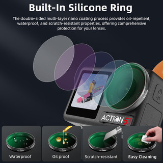 Dành Cho DJI HÀNH ĐỘNG 3 / 4 / 5 Pro Gói Lọc UV Gương Bảo Vệ CPL Phân Cực ND Làm Mờ Phụ Kiện