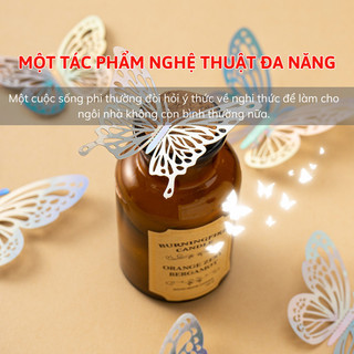 Set 12 Bướm Dán Tường 3D Myd.23, Bộ Bướm Màu Bạc Trang Trí Tiệc Và Nhà Cửa, Kèm Keo Dán Tiện Dụng