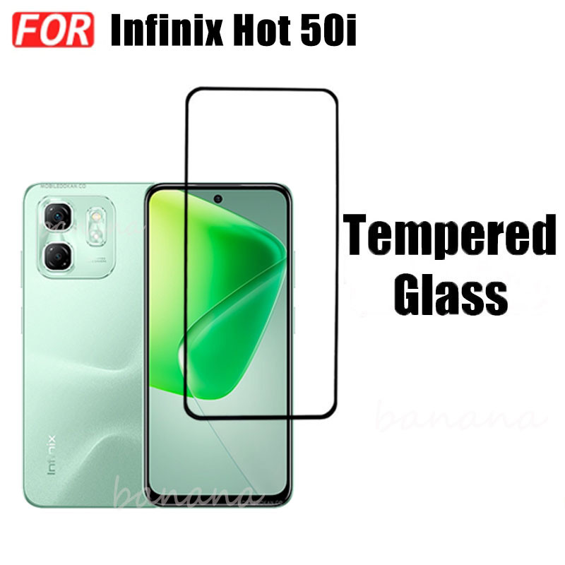 3 TRONG 1 Infinix Hot 50i Kính Cường Lực Cho Infinix Hot 50 i 50 40 40i 40 Pro Full Cover Kính Bảo Vệ Màn Hình + Phim Ống Kính Máy Ảnh + Phim Mặt Sau