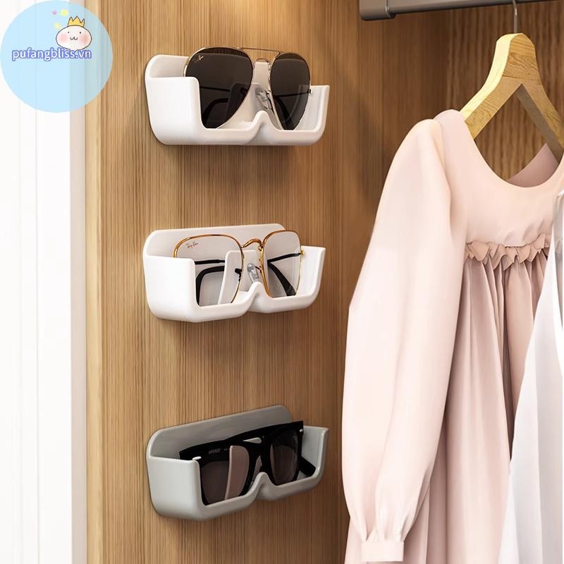 Pufangbliss 1 Chiếc Kính Mắt Sắp Xếp Giá Treo Tường Kính Chống Nắng Hiển Thị Giá Đỡ Tủ Quần Áo Trang Trí Hộp Bảo Quản Kính Mát Tổ Chức VN