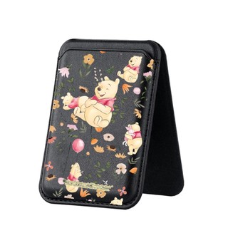 Happy Winnie The Pooh Họa Tiết Ví Cho iPhone 16 15 14 13 12 11 Pro Max Plus Thẻ Da Điện Thoại Cho Ốp Lưng Túi Bao