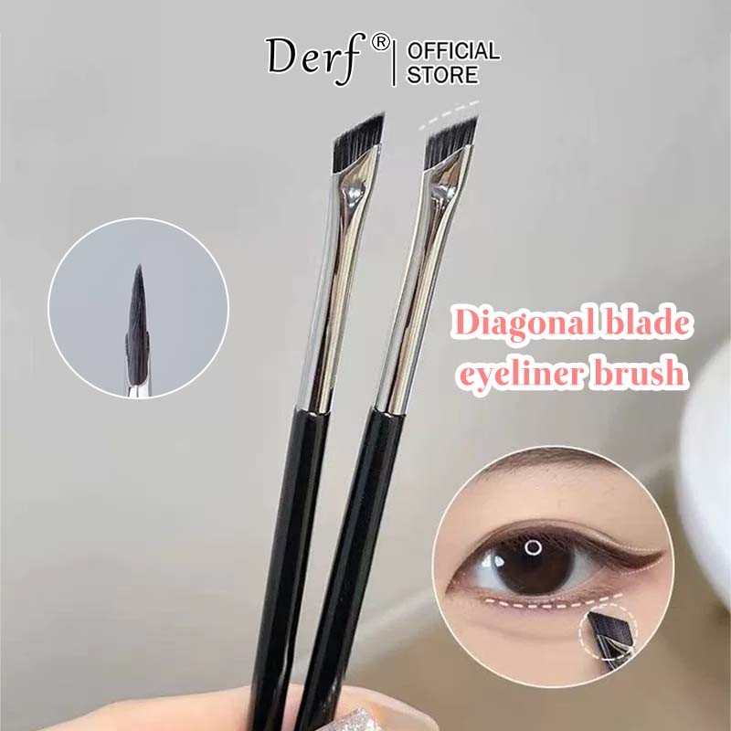 bộ cọ kẻ mắt Derf Lông Mày Cọ Trang Điểm Mắt Bàn Chải Chính Xác Chi Tiết dụng cụ kẻ mắt