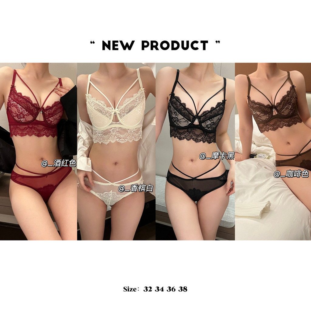 Ngoại Thương Nhẹ Ren Gợi Cảm Sâu V Ngực Làm Đẹp Quần Lót Tập Hợp Rỗng Có Thể Điều Chỉnh Bộ Áo Ngực Bé Gái Có Thể Điều Chỉnh