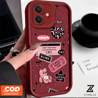 Ốp Điện Thoại OPPO A3X A3 PRO A5 PRO A80 A60 A79 A38 A18 A17 A57 2022 4G A78 A58 A7 A5S A12 Ốp Điện Thoại TPU Chống Sốc Gấu Nhãn Hồng