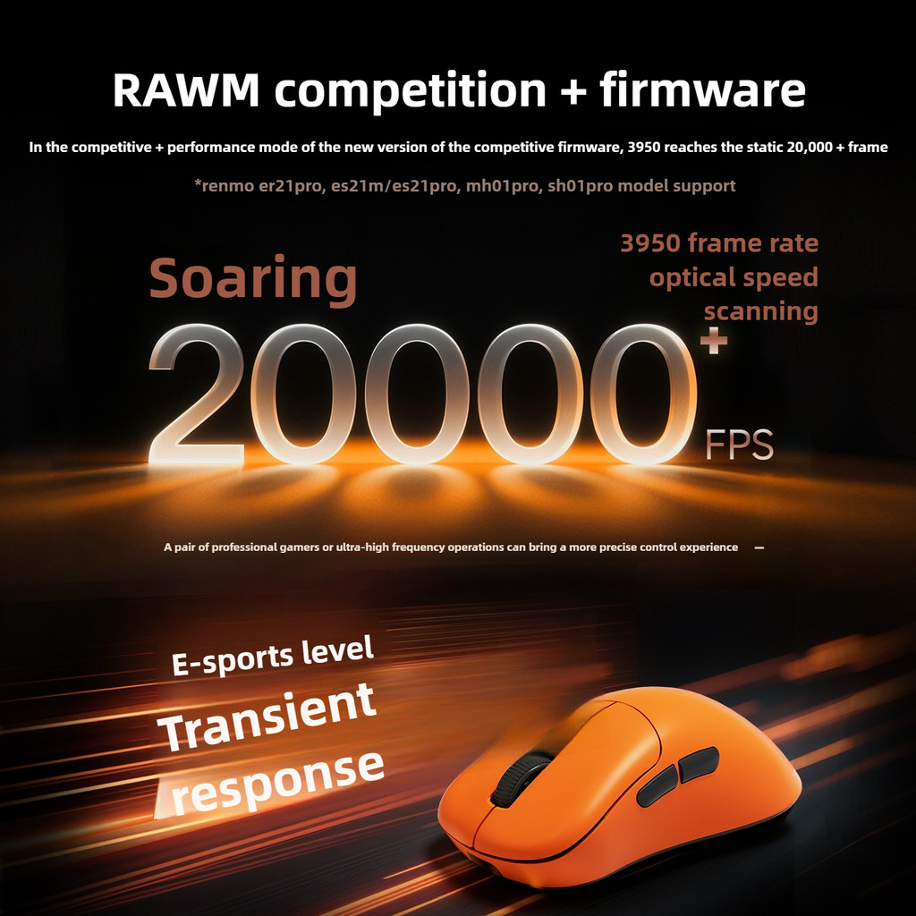 RAWM ER21 PRO 8KHz Lightweight Wireless Mouse PAW3950 30000DPI Middle Large Hand Mouse for Esports Office | BigBuy360 - bigbuy360.vn