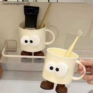 Nuanyangone.vn Cốc súc miệng bàn chải đánh răng gia đình, chống rơi, hoạt hình dễ thương, cho cặp đôi