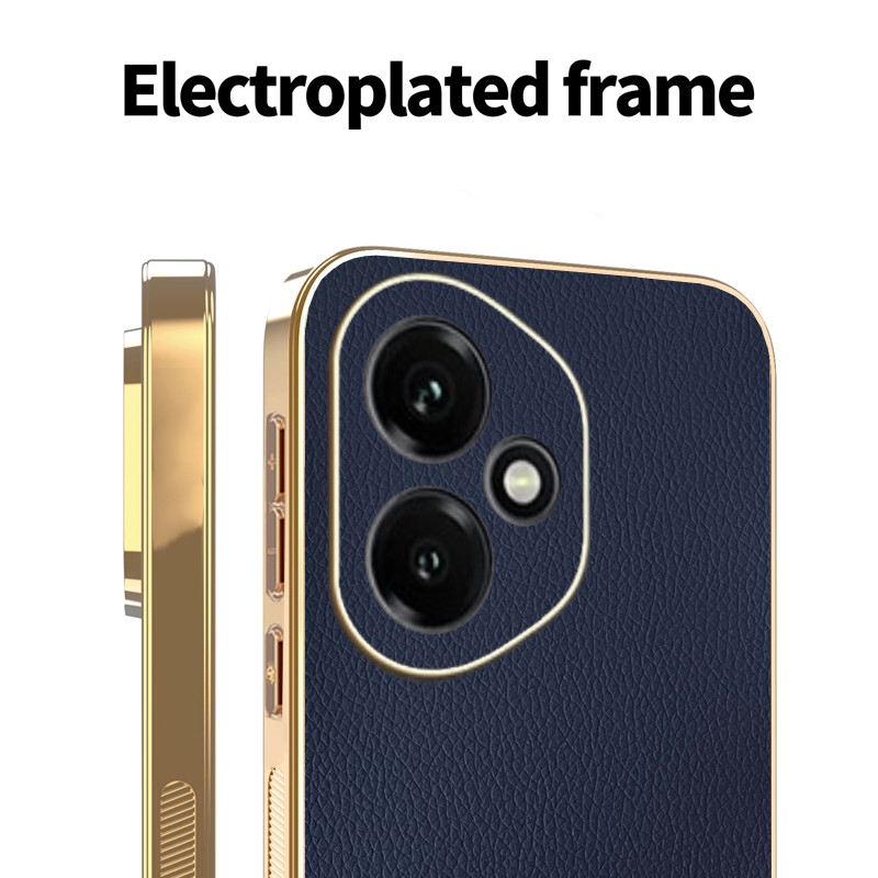 Ốp YJD Cho Honor 400 Pro 400Lite Da Màu Trơn Siêu Mỏng Mạ Điện Cạnh Chống Rơi Vỏ Điện Thoại