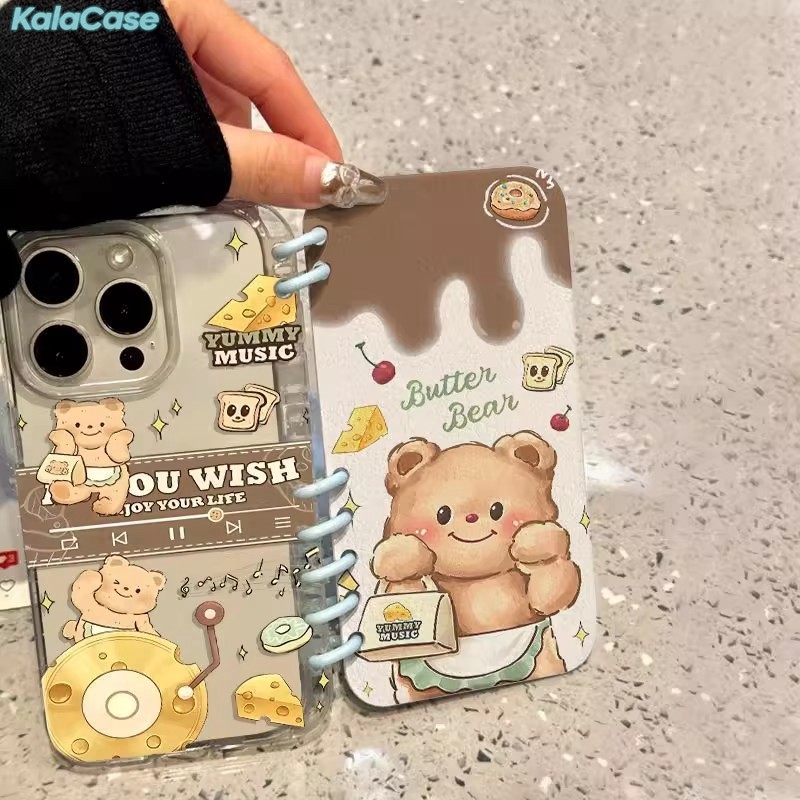 Ốp Thiết Kế Sách Sổ Tay Tương Thích Cho iPhone 17 Air Pro Max Ốp Điện Thoại Sách Mickey Minnie Daisy Hello Kitty Mèo Giai Điệu Gấu Bơ Hoạt Hình Dễ Thương Lật Vỏ Mềm