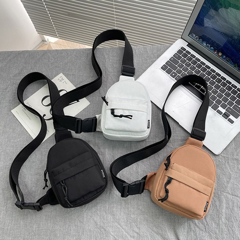 Túi đeo chéo điện thoại HOBBYIN, Túi đeo ngực Nylon có dây đeo có thể điều chỉnh, Túi dây kéo nhẹ thông thường Ví du lịch