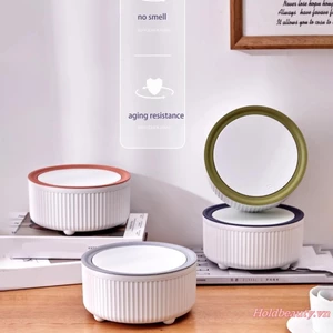 Thùng Rác Để Bàn Có Nắp Thùng Rác Nhỏ Hình Tròn / Vuông Thùng Rác Mini Cho Phòng Khách Văn Phòng Tại Nhà