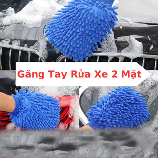 Găng tay rửa ô tô xe máy, bao tay rửa xe san hô làm bằng sợi microfiber mềm mịn tạo nhiều bọt bộ dụng cụ rửa xe