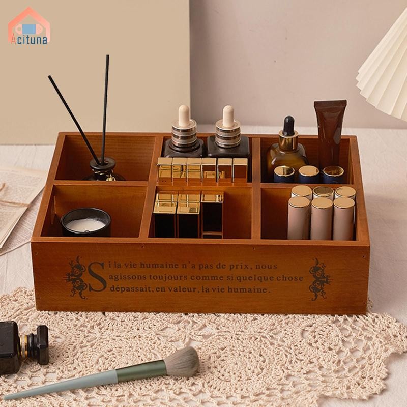 Khay phục vụ chia gỗ có tay cầm cho bàn cà phê nhà bếp Phòng ăn