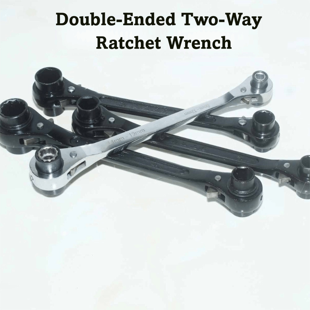 SAIA 1 Bộ Cờ Lê Xương Chó, Cờ Lê Ratchet Đôi 8 Trong 1 Có Thể Điều Chỉnh, Cờ Lê Ổ Cắm Hai Mặt Bằng Thép Đa Năng Rất Hữu Ích Để Làm Việc Dễ Dàng