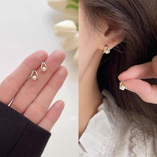Bông Tai Ngọc Trai Đơn Giản Bông Tai Thép Không Gỉ Thời Trang Tinh Tế Thanh Lịch Joker Nữ Bông Tai Nữ Cho Nữ Phụ Kiện Trang Sức