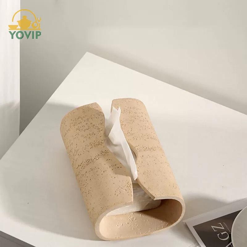 YOVIP Vintage Hang Đá Khăn Giấy Hộp Nhựa Bàn Cà Phê Khăn Ăn Giấy Tổ Chức Hộp Phòng Tắm Phòng Khách Trang Trí VN