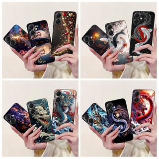 Dành Cho Tecno Spark Go 2 Ốp Lưng KM4 Bao Thiết Kế Mới Cool Dragon Cá Chép Mềm Mờ Silicon Ốp Lưng Cho Tecno Spark Go2 LJ7 Ốp Lưng