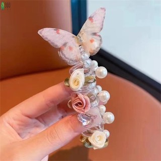 Dây buộc tóc đa dạng màu sắc và kiểu dáng: hoa bướm và đuôi ngựa, phù hợp tạo kiểu tóc dày