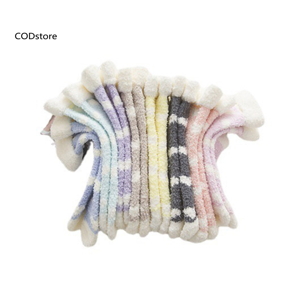 KDC Tất Sàn Nữ Super Soft, Màu Sắc Tương Phản, Giữ Nhiệt Mùa Đông