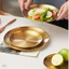 Bộ sét 5 đĩa,Khay Tròn Inox Mạ Vàng 5 size khác nhau Đựng Thức Ăn,Bày Hoa Quả, Decor trang trí