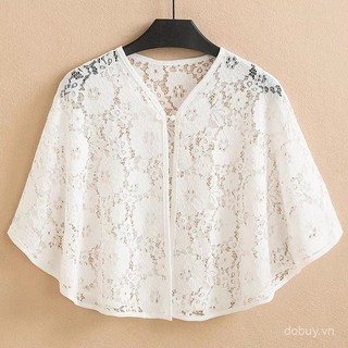 Phụ Nữ Mới Thanh Lịch Vintage Ren Nhẹ Chống Nắng Áo Choàng