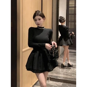 Đầm váy nữ thu đông thiết kế dáng ngắn babydoll tiểu thư sang chảnh thời trang hottrend XIMIMI SP235