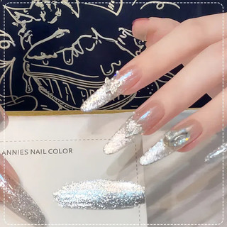 ANNIES White Elf Cat 's Eye Nail Gel Trong suốt Dazzling Platinum Cats Eye Phototherapy Keo Nail Art Làm móng tay cho tiệm làm móng tay