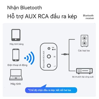 YOSHENG YS-06 Bộ thu Bluetooth 5.3 âm thanh chất lượng cao cho loa âm ly stereo cắm điện 220v cổng AUX 3.5mm & RCA