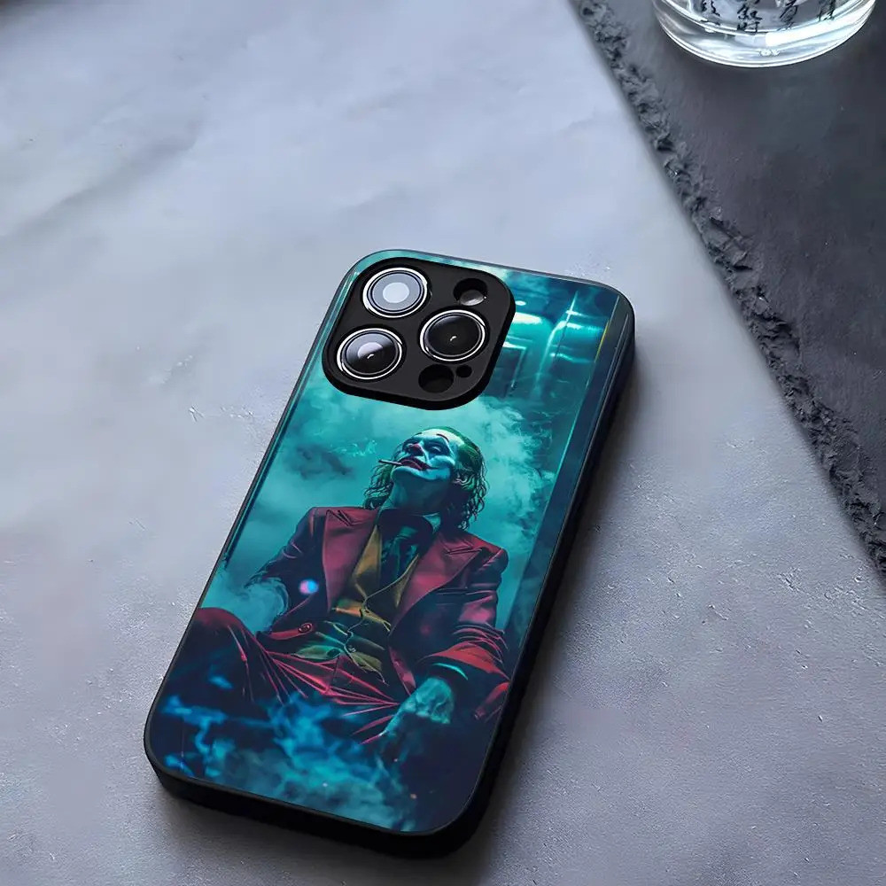 BK-1 Happy Face Joker Ốp Điện Thoại Kính Cường Lực Cho iPhone 13 14 12 17,15 11 Pro XS Max Plus Mini X XR 8 7 6s SE2020 Coque
