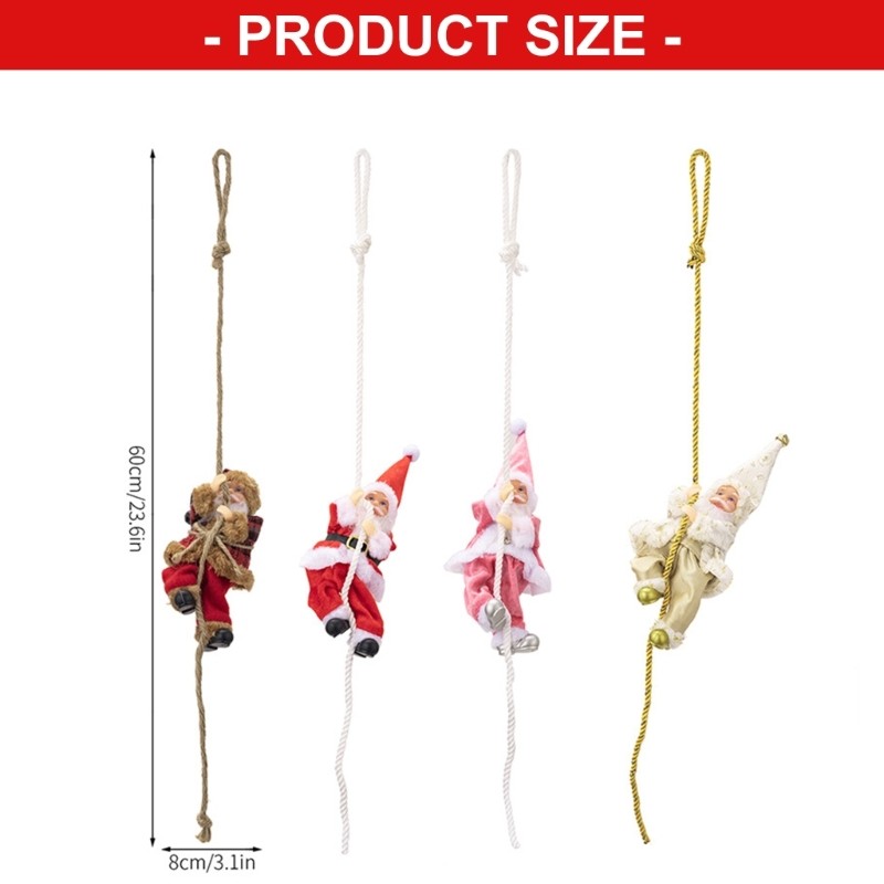 Mặt Trăng Cây Giáng Sinh Ông Già Noel Đồ Trang Trí Búp Bê Có Dây Ông Già Noel Hình Nhựa Treo Trang Trí Cho Trang Trí Tiệc Tại Nhà