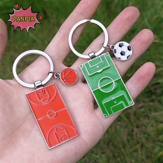 [PNPIA] Móc khóa sân bóng đá sáng tạo Bóng đá kim loại Bóng rổ Pendents Đội người hâm mộ Quà tặng lưu niệm thể thao Người giữ chìa khóa ô tô Phụ kiện VN