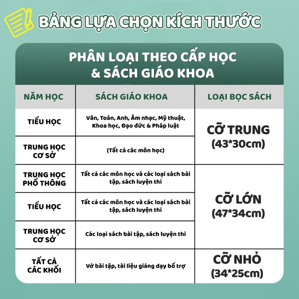 Decal Dán Bọc Sách Vở Học Sinh - Bọc Trong Suốt Nhiều Size, Chống Trầy Xước, Bảo Vệ Bìa Sách, Tiện Lợi Và Dễ Dùng