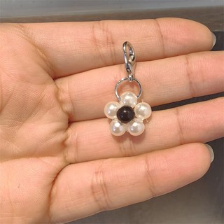 1 Chiếc Ren Ngọc Trai Giày Charm Khóa Pha Lê Hoa Đen Màu Trắng Cổ Tích Nơ Giày Dây Khóa Dây Giày Trang Trí