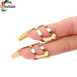 chulisia Bộ 5 Đàn Guitar Ngón Tay Chọn Plectrums Bộ Móng Tay Chọn Trượt Không Gỉ