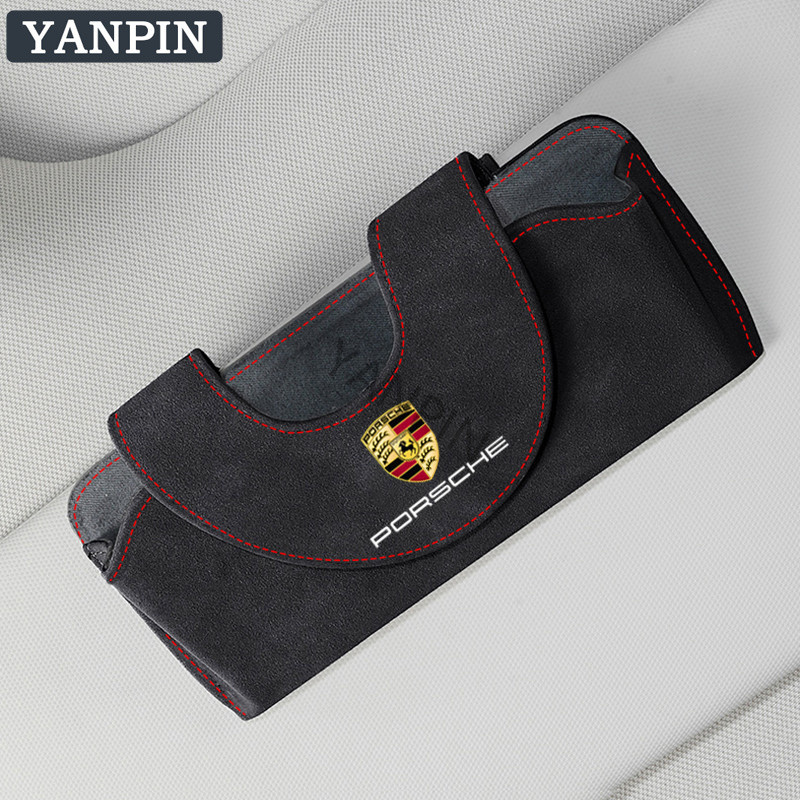 Dành Cho Xe Porsche Kính Túi Bảo Quản Da Lộn Kính Case Panamera Macan Cayenne Taycan 917 718 911