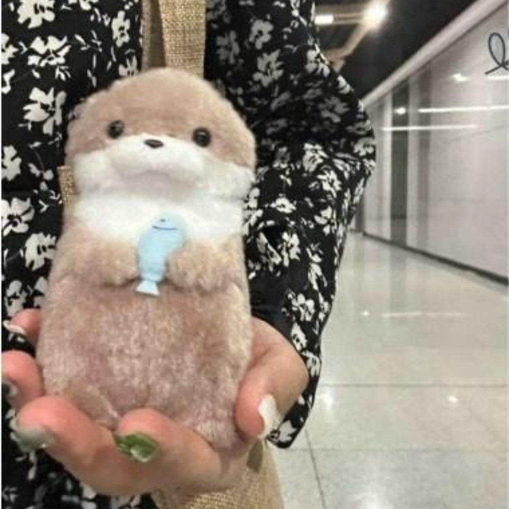 Đồ chơi sang trọng Otter bền mềm mại - Móc khóa mặt dây chuyền treo Kawaii - Quà sinh nhật trẻ em đáng yêu