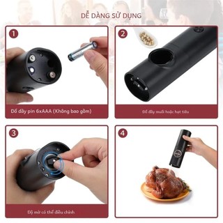 Nút Không Thép Lưỡi Gỉ Động Chỉ Cối Muối Minh Lợi 1 ThôMịn Tiện Xay Tự Điều Độ Chỉnh Điện Tiêu Thông Máy Mẫu mã đa