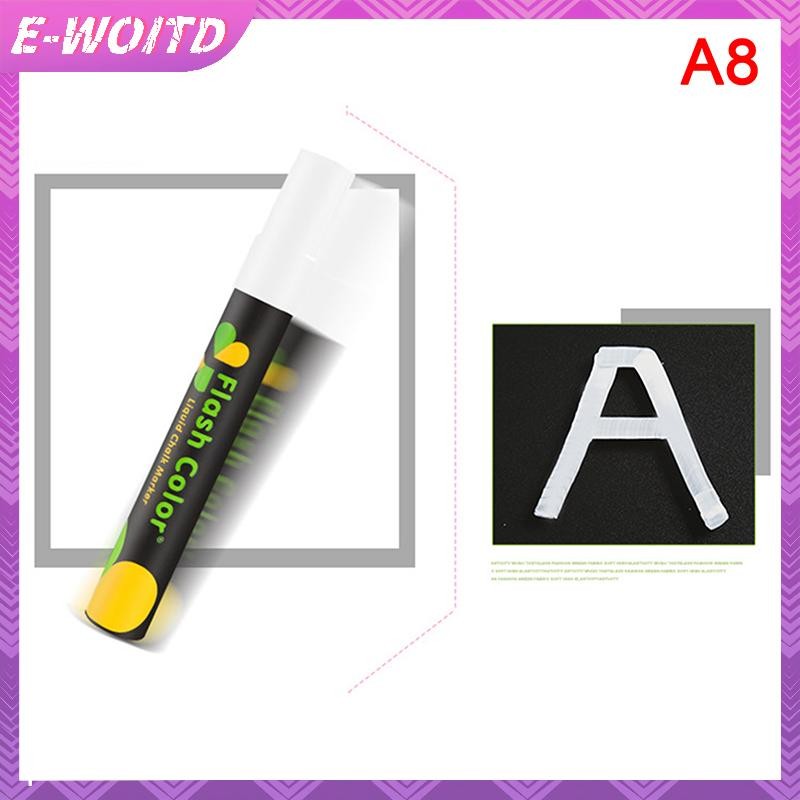 E-WOITD Bút màu huỳnh quang đặc biệt, bút dạ bảng đen phát sáng, có thể xóa, dùng trên nước HNVN
