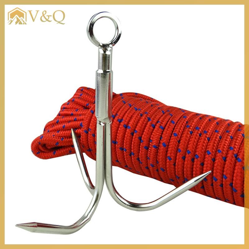 Móc Carabiner Thép Không Gỉ đa năng cho leo núi, cắm trại và câu cá ngoài trời