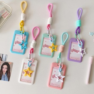 ABS Trượt Kpop Ảnh Đựng Thẻ Chống Mất Móc Khóa 3 Inch Ins Thần Tượng Bảo Vệ Túi Xe Buýt Thẻ Tay Cung Cấp
